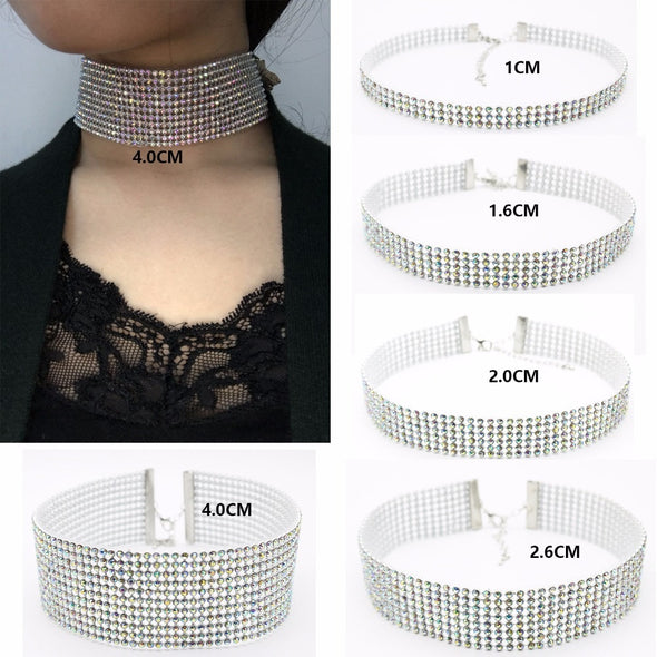 Crystal Choker Necklaces Charms