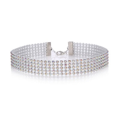Crystal Choker Necklaces Charms
