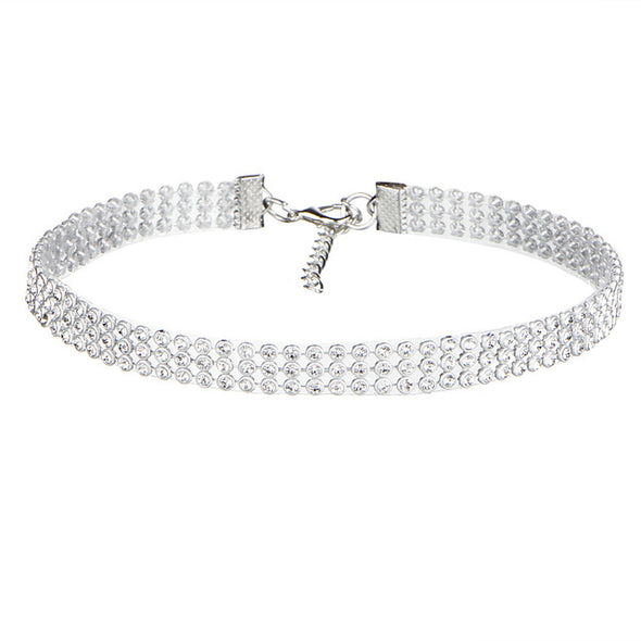 Crystal Choker Necklaces Charms
