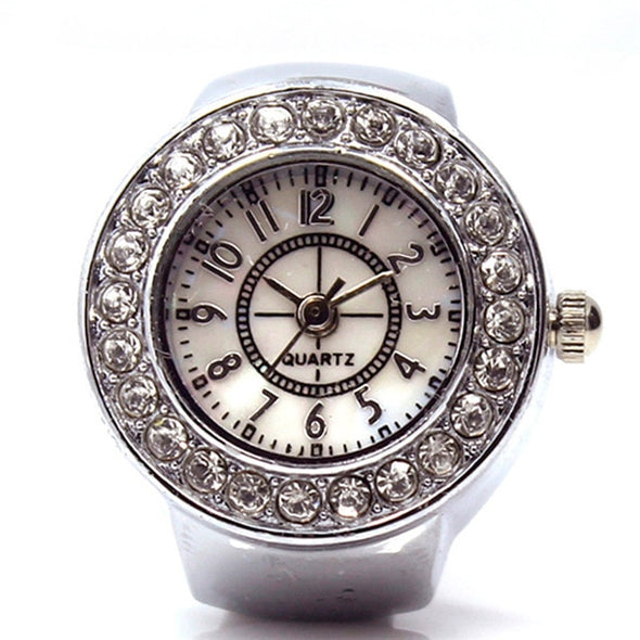 Quartz Analog Watch Creative Steel Cool Elastic Quartz Finger Ring