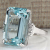 Big Blue  Silver Rings for Women Fashion