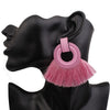 Tassel Earrings Big Statement Vintage Dangle Earrings Red Pink Black Blue Fashion Jewelry