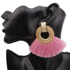 Tassel Earrings Big Statement Vintage Dangle Earrings Red Pink Black Blue Fashion Jewelry