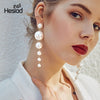 New Fashion Charm Big Simulated Pearl Long Earrings for Women