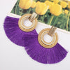 Tassel Earrings Big Statement Vintage Dangle Earrings Red Pink Black Blue Fashion Jewelry