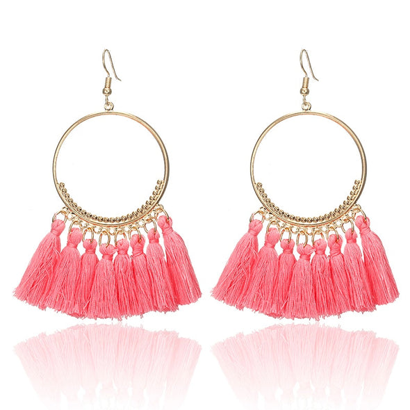 Handmade Statement Tassel Earrings