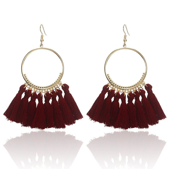 Handmade Statement Tassel Earrings