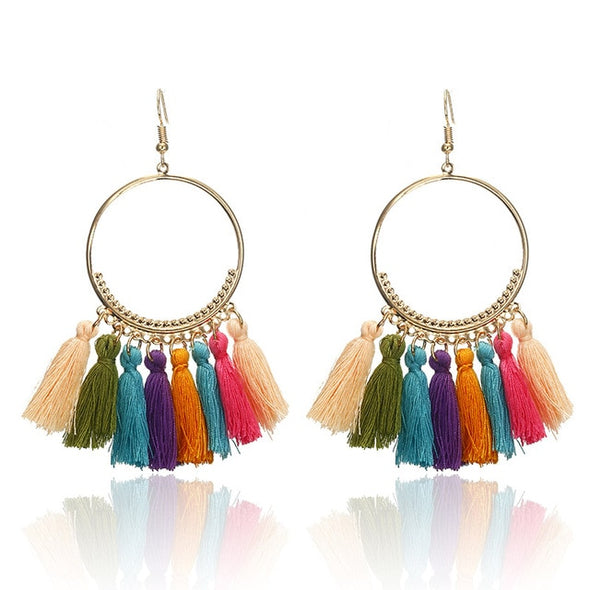 Handmade Statement Tassel Earrings