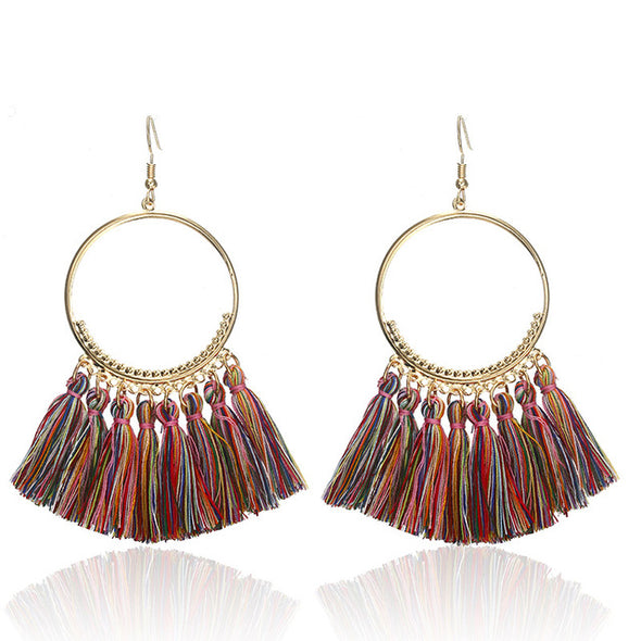 Handmade Statement Tassel Earrings