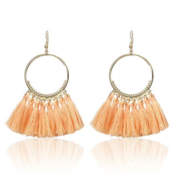 Handmade Statement Tassel Earrings