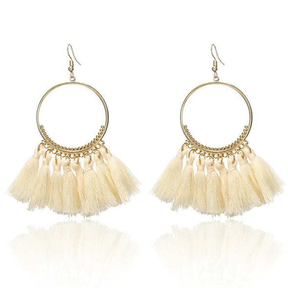 Handmade Statement Tassel Earrings