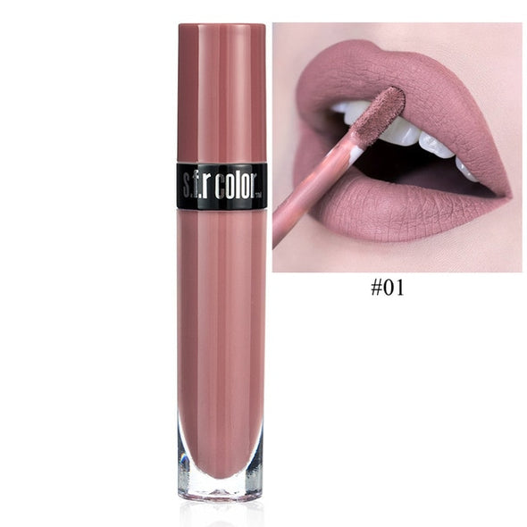 Lips Makeup 8 Color Lip Gloss Long Lasting Matte Liquid Lipstick Non-stick