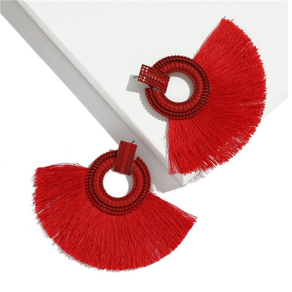 Vintage Tassel Earrings Bohemian Long Drop Earring for Women