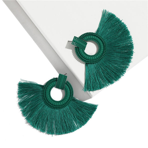 Vintage Tassel Earrings Bohemian Long Drop Earring for Women
