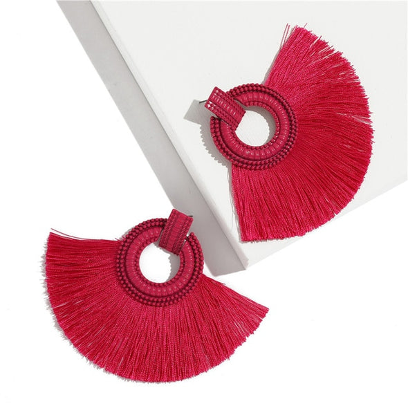 Vintage Tassel Earrings Bohemian Long Drop Earring for Women