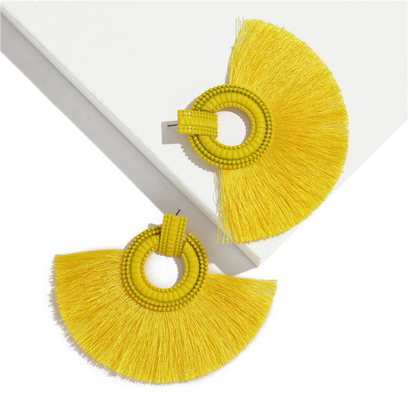 Vintage Tassel Earrings Bohemian Long Drop Earring for Women