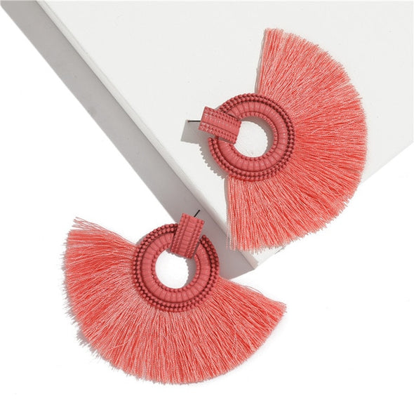 Vintage Tassel Earrings Bohemian Long Drop Earring for Women