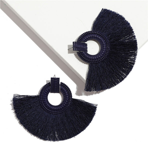 Vintage Tassel Earrings Bohemian Long Drop Earring for Women