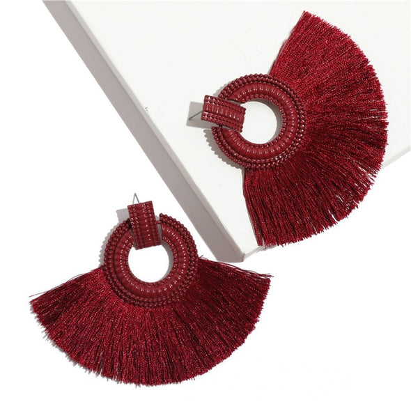 Vintage Tassel Earrings Bohemian Long Drop Earring for Women