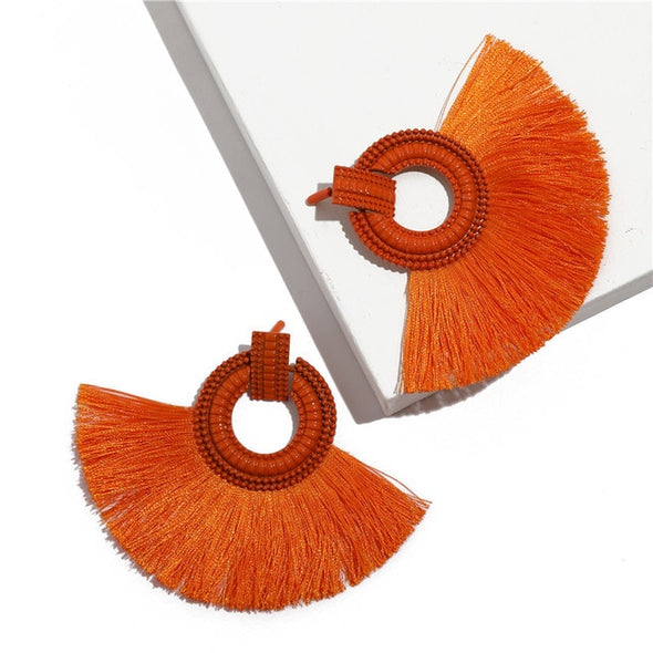 Vintage Tassel Earrings Bohemian Long Drop Earring for Women