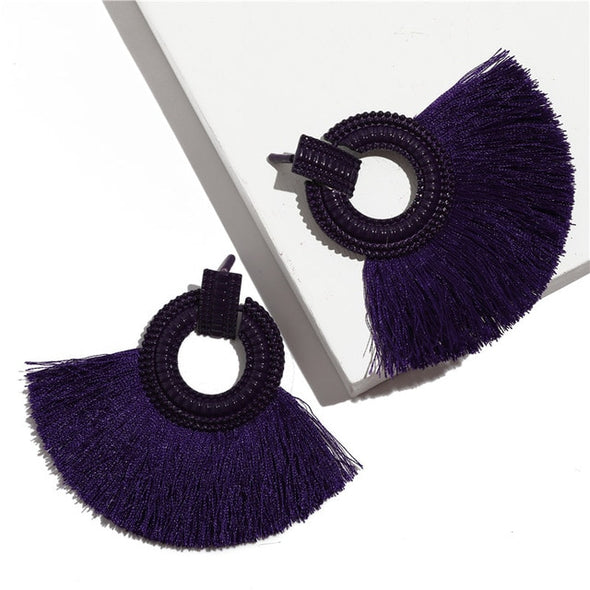 Vintage Tassel Earrings Bohemian Long Drop Earring for Women