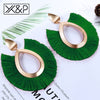 Big Tassel Drop Earrings For Women Lady Female Fringe Handmade