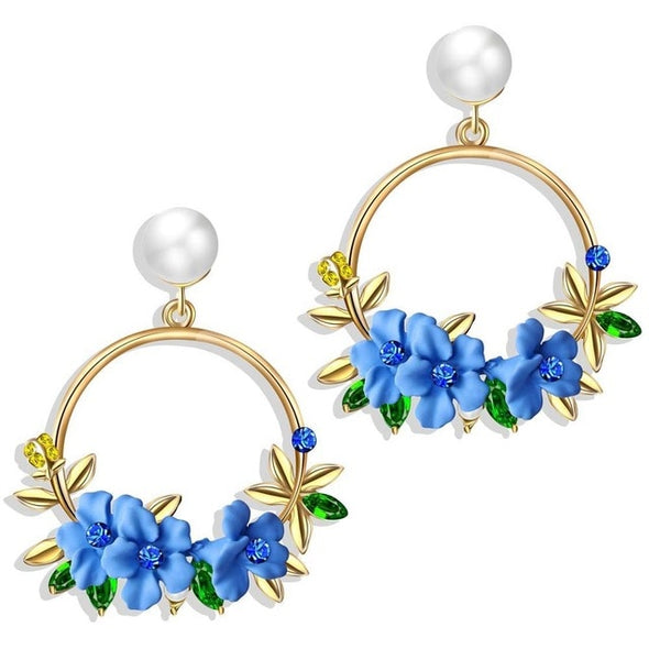 New Fashion Charm Big Simulated Pearl Long Earrings for Women