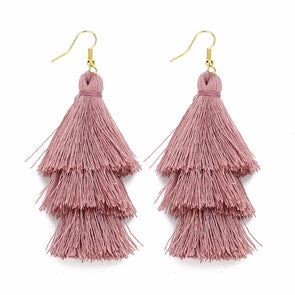 3 Layered Tassel Earrings