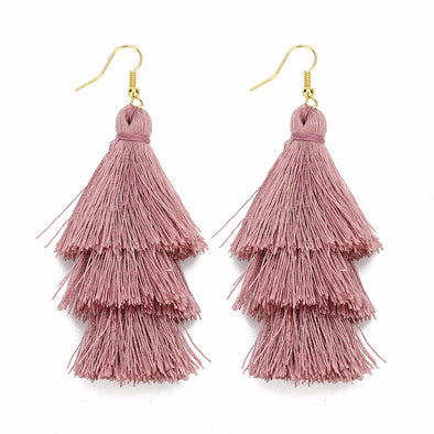 3 Layered Tassel Earrings