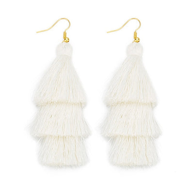 3 Layered Tassel Earrings