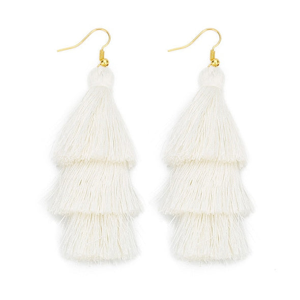 3 Layered Tassel Earrings