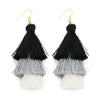 3 Layered Tassel Earrings