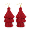 3 Layered Tassel Earrings