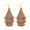 3 Layered Tassel Earrings