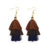 3 Layered Tassel Earrings