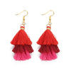 3 Layered Tassel Earrings