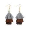 3 Layered Tassel Earrings