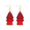 3 Layered Tassel Earrings