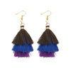 3 Layered Tassel Earrings