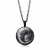 Fairy in Moon Photo Necklace Angel  for Women